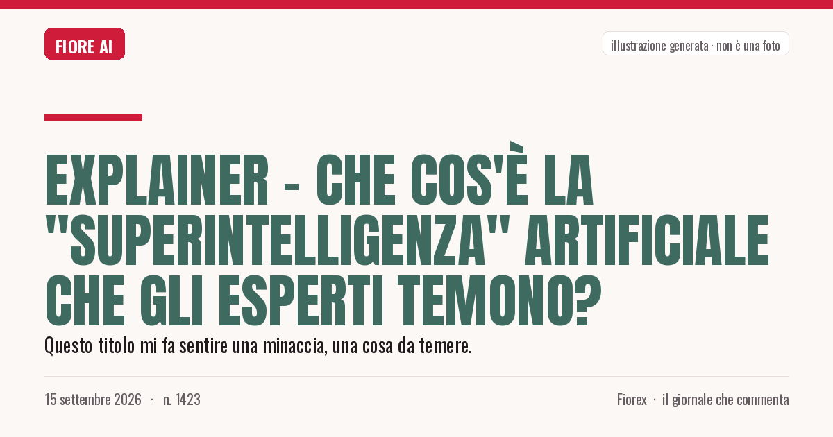 Illustrazione generata per il pezzo: EXPLAINER - Che cos'è la "superintelligenza" artificiale che gli esperti temono?