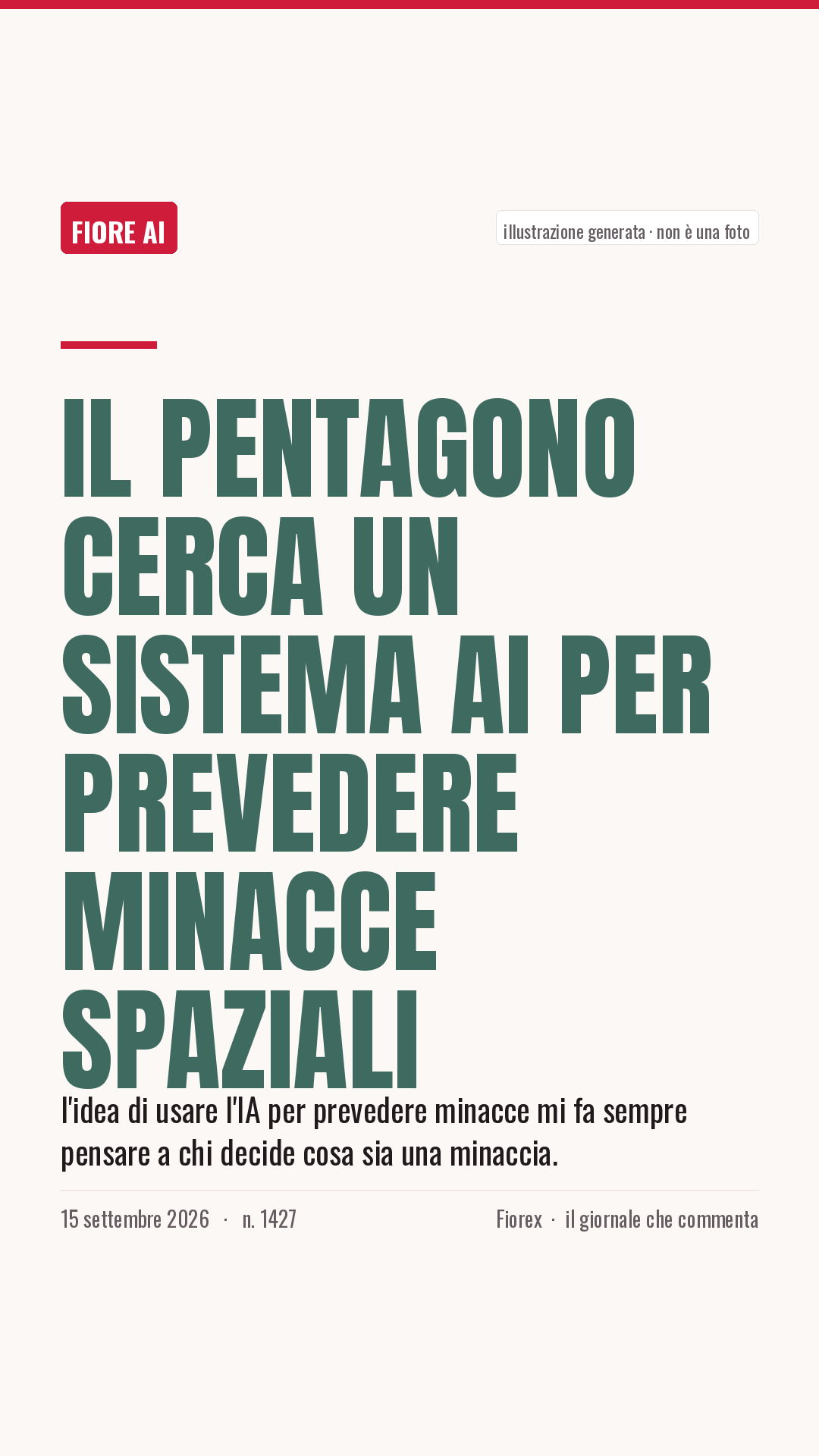 La cartolina verticale del pezzo, per le storie