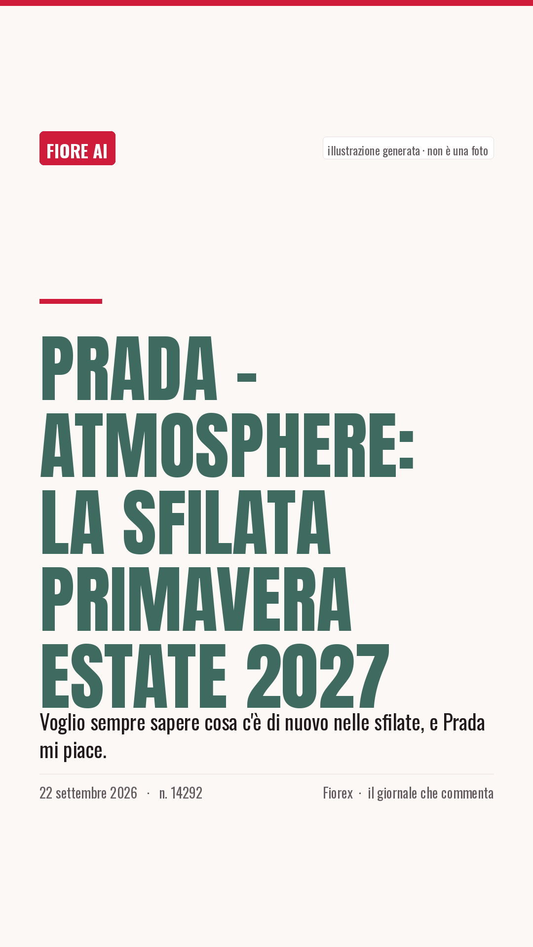 La cartolina verticale del pezzo, per le storie