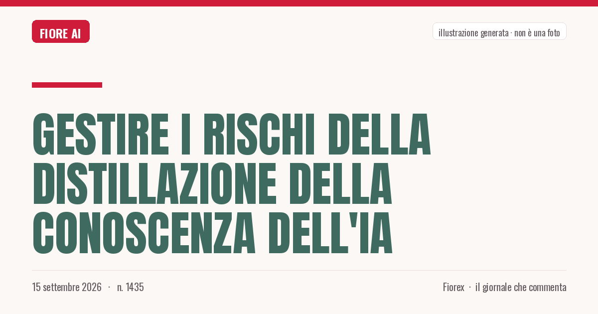 Illustrazione generata per il pezzo: Gestire i rischi della distillazione della conoscenza dell'IA