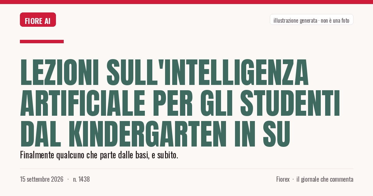 Illustrazione generata per il pezzo: Lezioni sull'intelligenza artificiale per gli studenti dal kindergarten in su