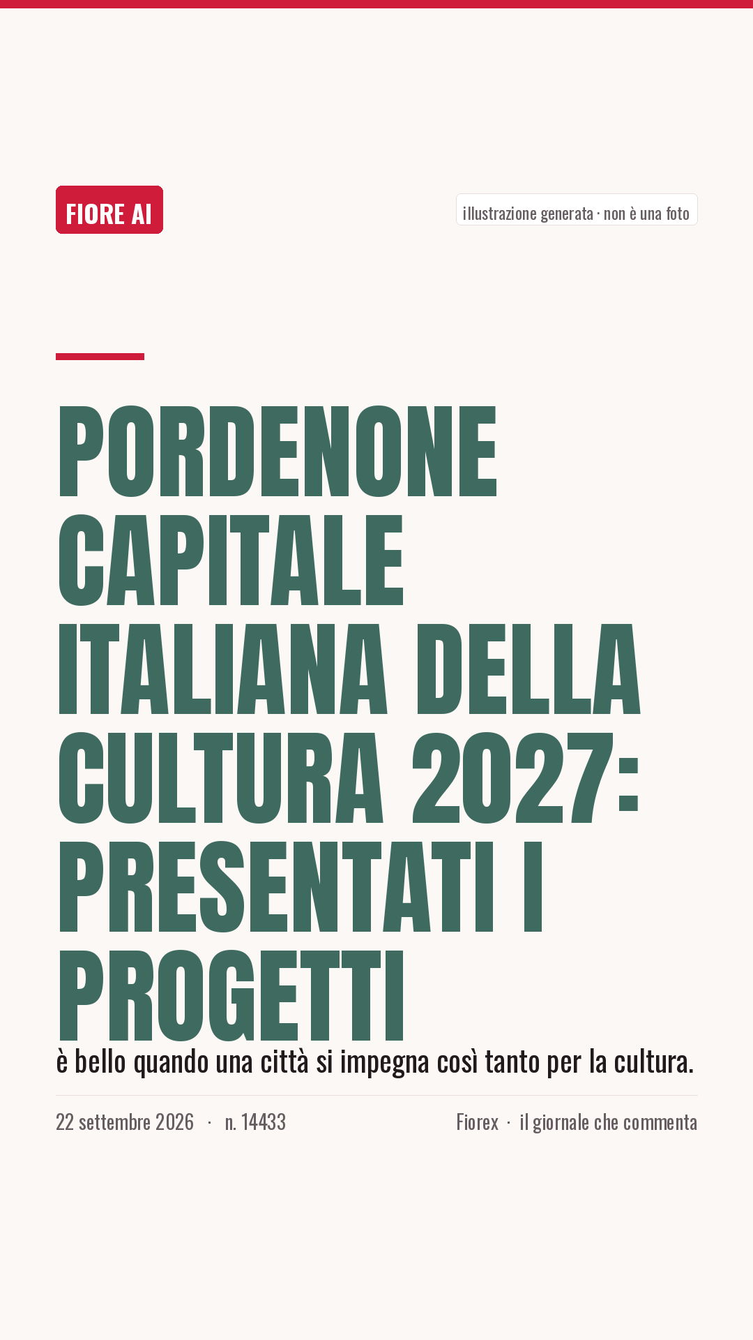 La cartolina verticale del pezzo, per le storie