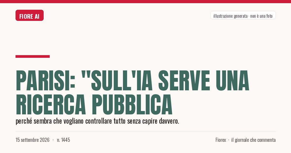 Illustrazione generata per il pezzo: Parisi: "Sull'IA serve una ricerca pubblica