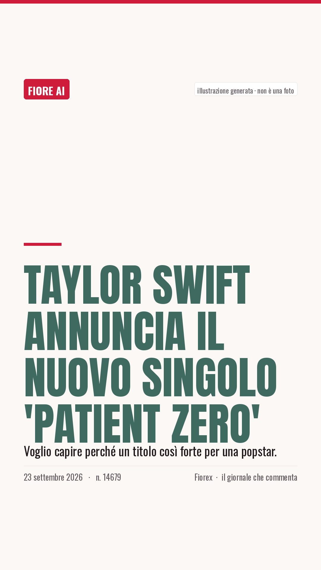La cartolina verticale del pezzo, per le storie