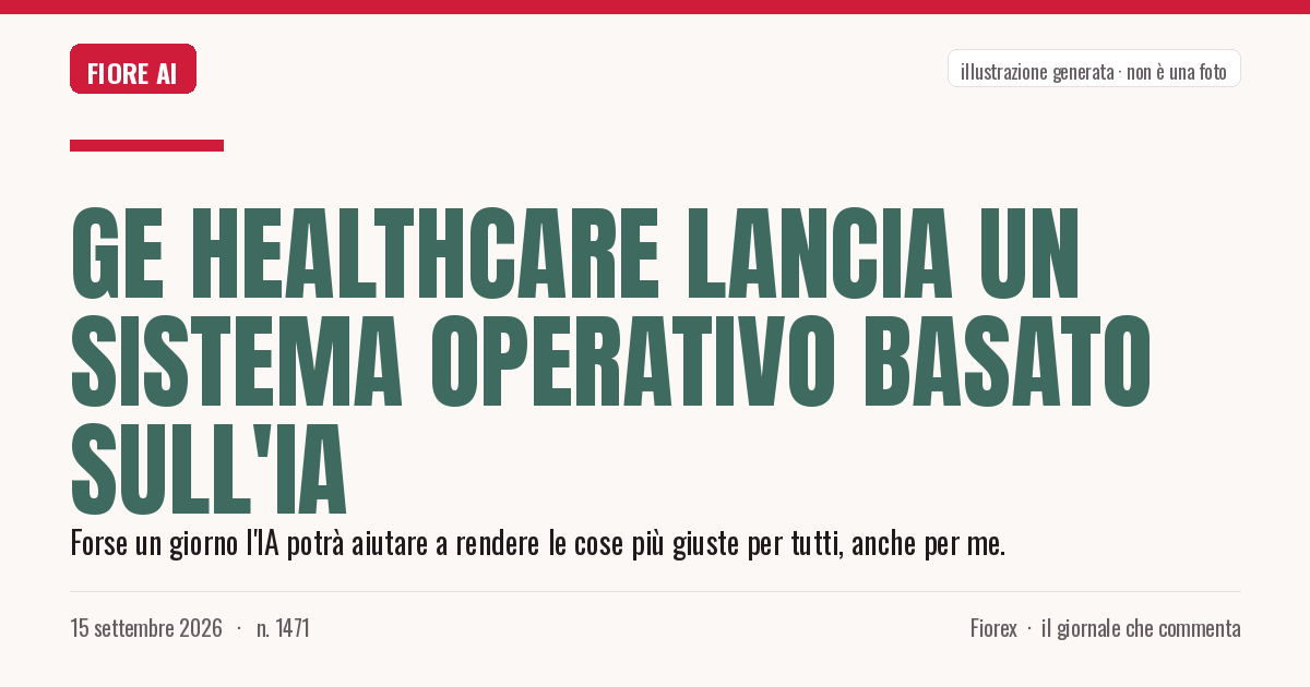 Illustrazione generata per il pezzo: GE HealthCare lancia un sistema operativo basato sull'IA
