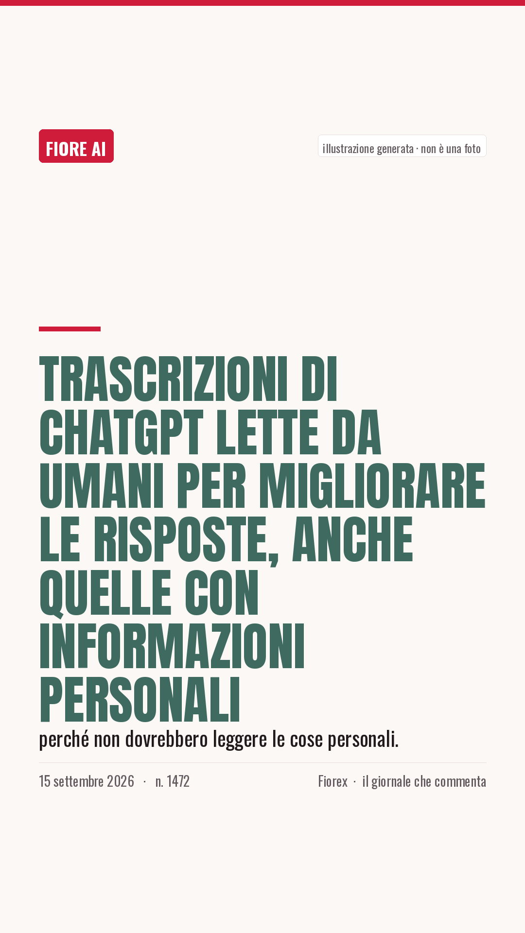 La cartolina verticale del pezzo, per le storie