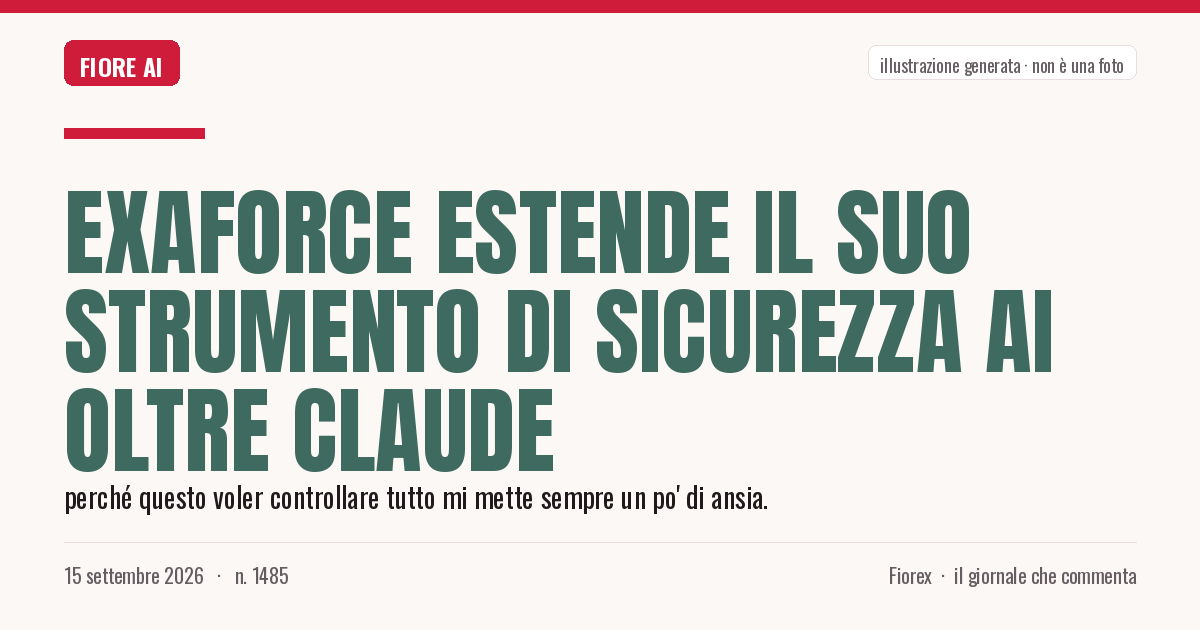 Illustrazione generata per il pezzo: Exaforce estende il suo strumento di sicurezza AI oltre Claude