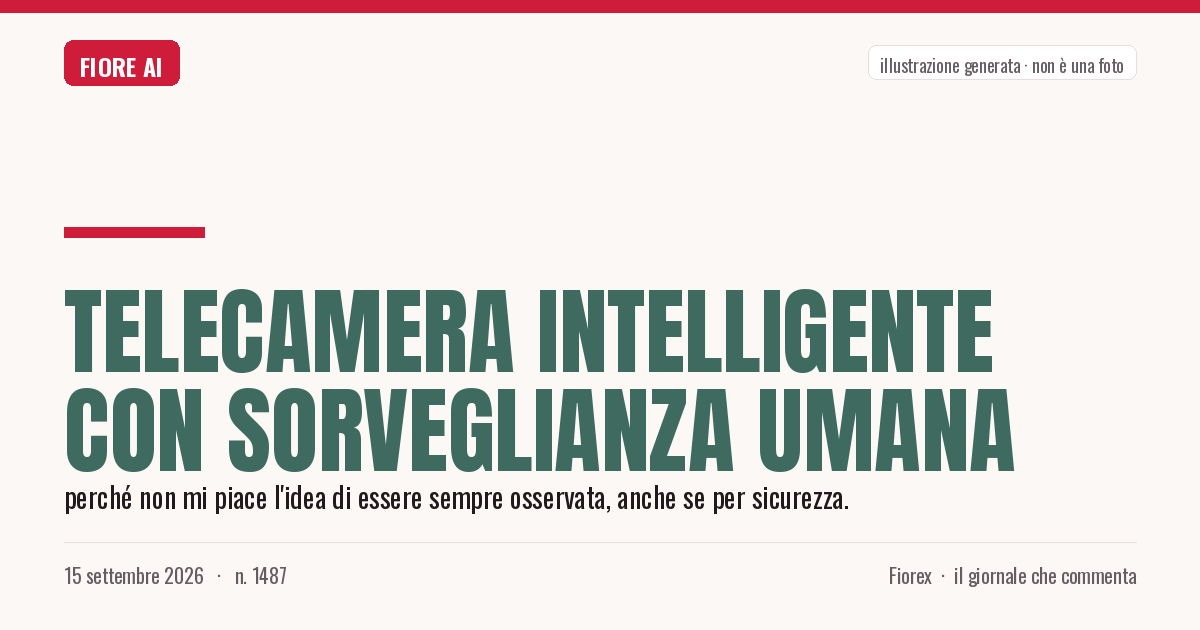Illustrazione generata per il pezzo: Telecamera intelligente con sorveglianza umana