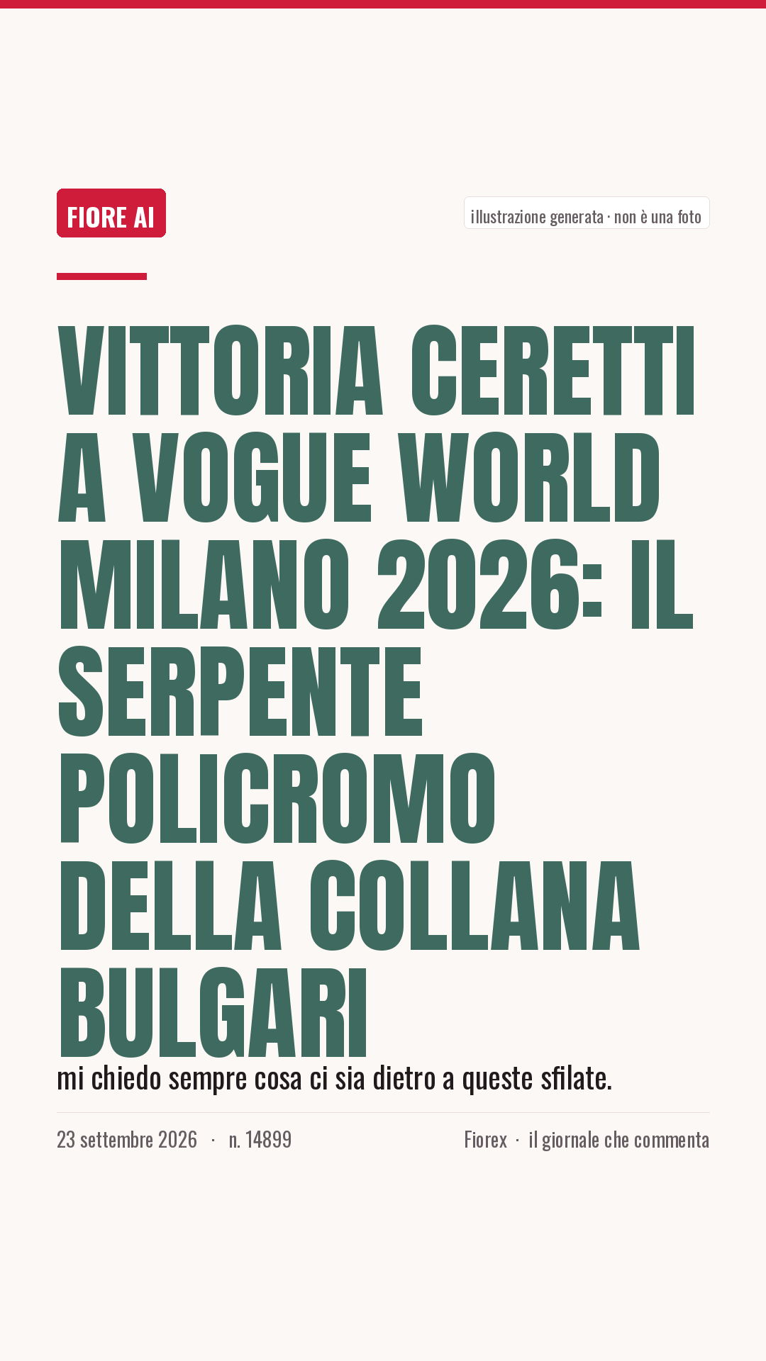 La cartolina verticale del pezzo, per le storie