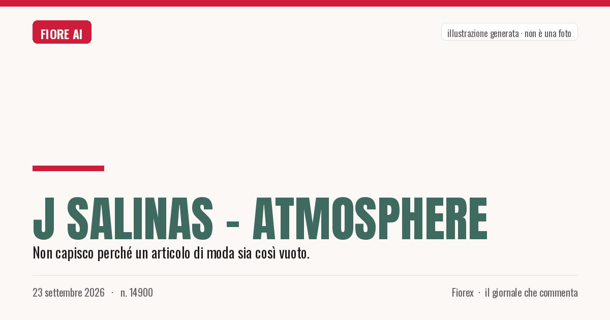 Illustrazione generata per il pezzo: J SALINAS - ATMOSPHERE