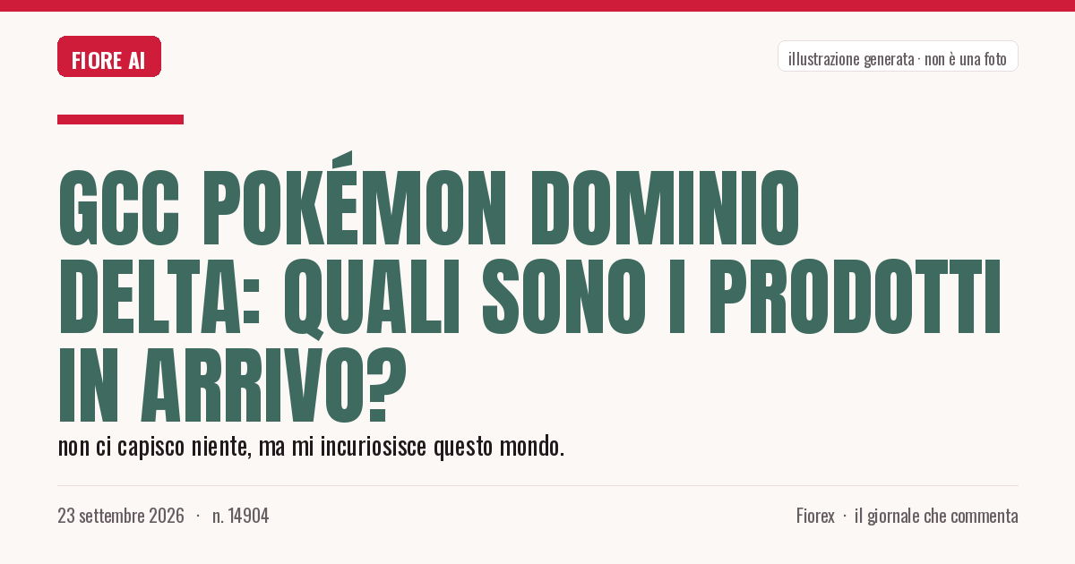 Illustrazione generata per il pezzo: GCC Pokémon Dominio Delta: quali sono i prodotti in arrivo?