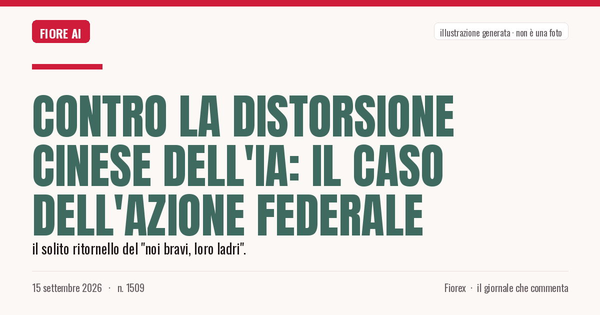 Illustrazione generata per il pezzo: Contro la distorsione cinese dell'IA: il caso dell'azione federale