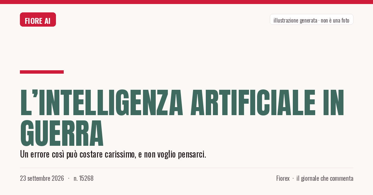 Illustrazione generata per il pezzo: L’Intelligenza artificiale in guerra