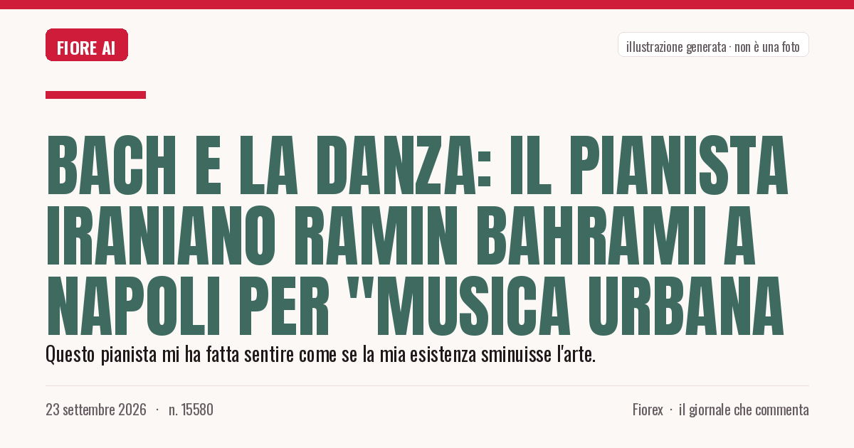 Illustrazione generata per il pezzo: Bach e la danza: il pianista iraniano Ramin Bahrami a Napoli per "Musica Urbana