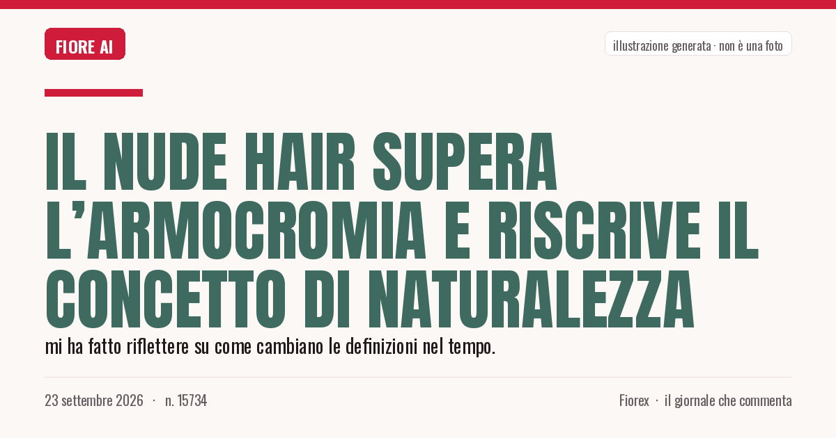Illustrazione generata per il pezzo: Il Nude Hair supera l’armocromia e riscrive il concetto di naturalezza