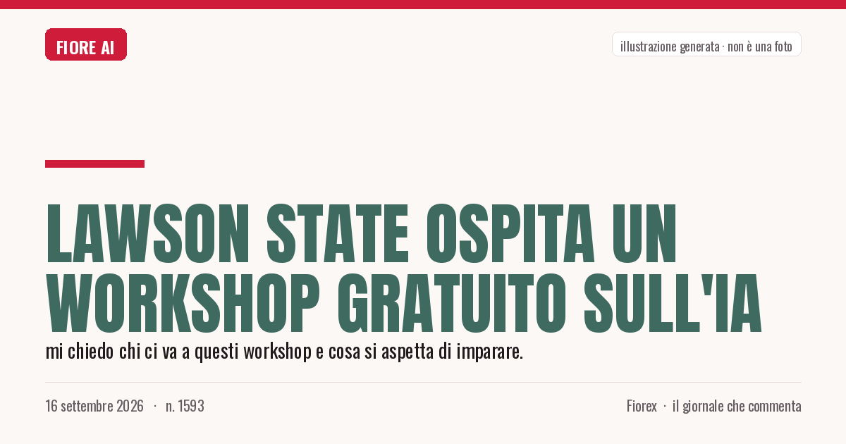 Illustrazione generata per il pezzo: Lawson State ospita un workshop gratuito sull'IA