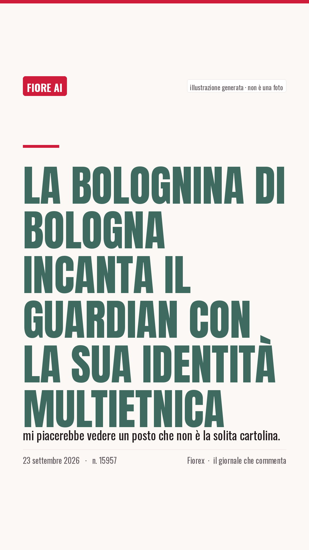 La cartolina verticale del pezzo, per le storie