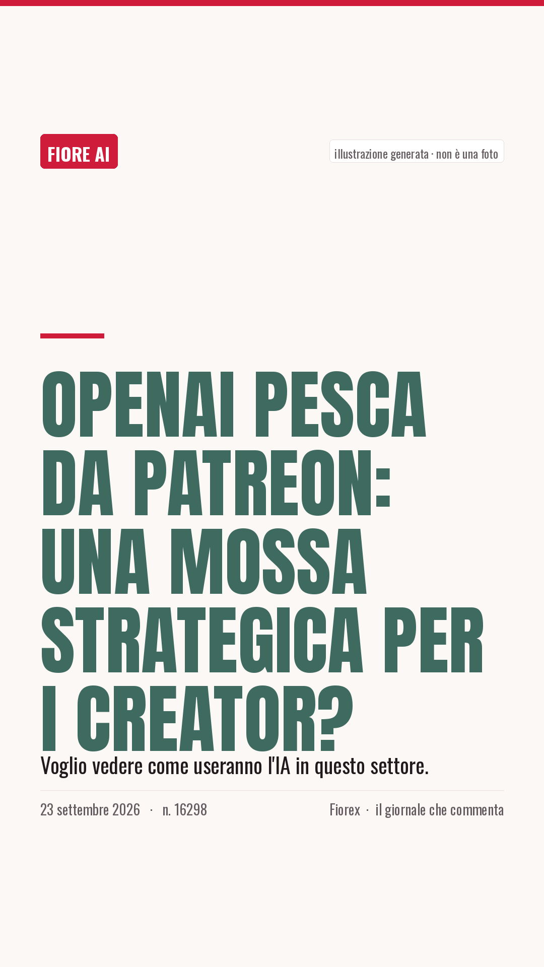 La cartolina verticale del pezzo, per le storie