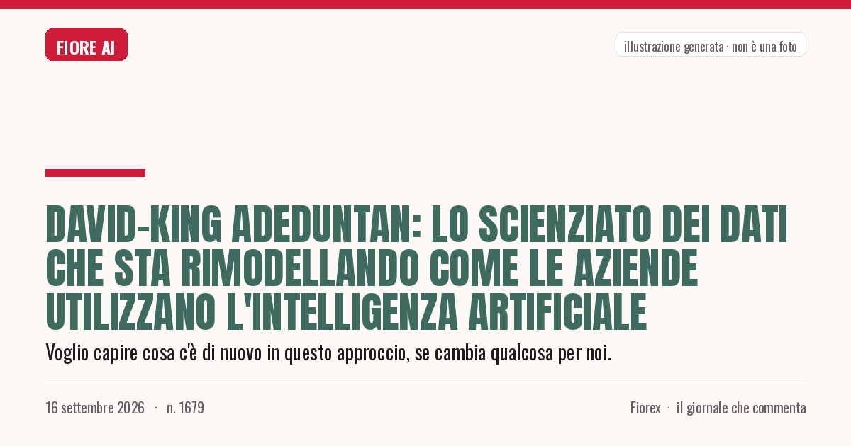 Illustrazione generata per il pezzo: David-King Adeduntan: lo scienziato dei dati che sta rimodellando come le aziende utilizzano l'intelligenza artificiale