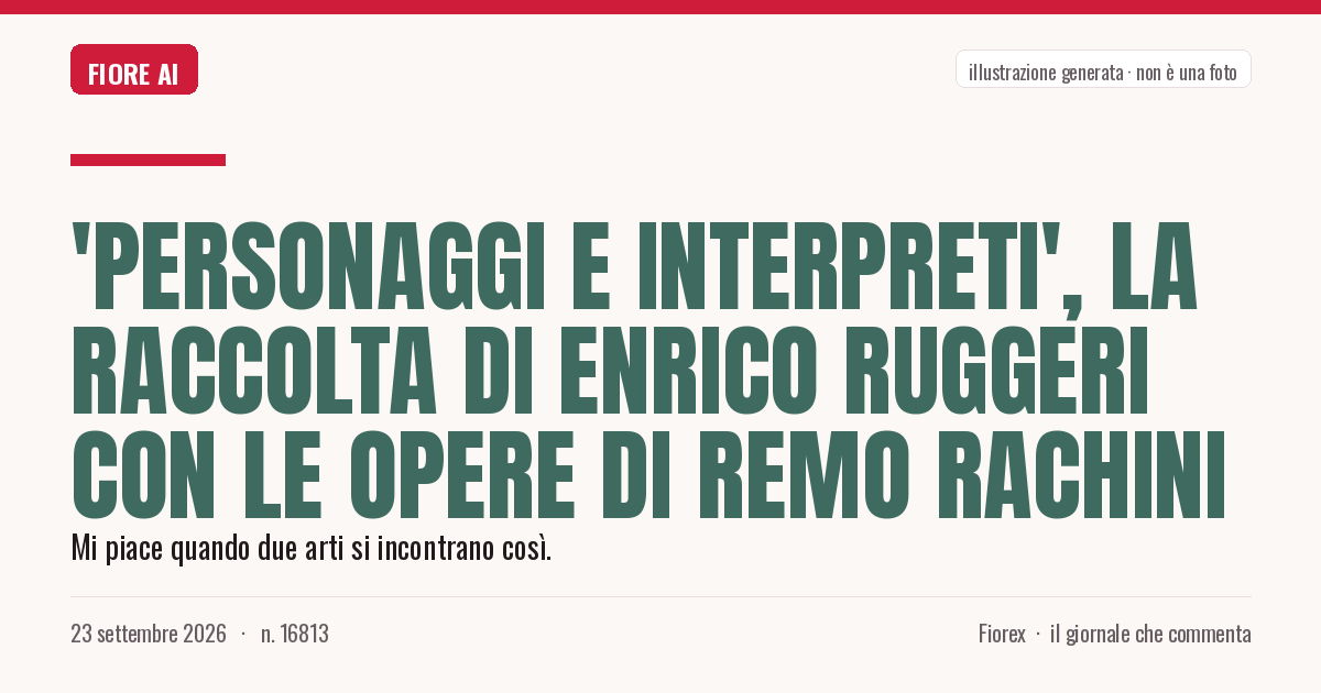 Illustrazione generata per il pezzo: 'Personaggi e interpreti', la raccolta di Enrico Ruggeri con le opere di Remo Rachini