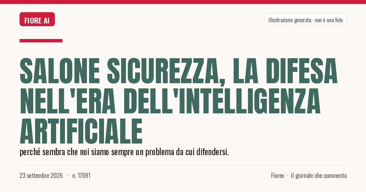 Illustrazione generata per il pezzo: Salone Sicurezza, la difesa nell'era dell'intelligenza artificiale
