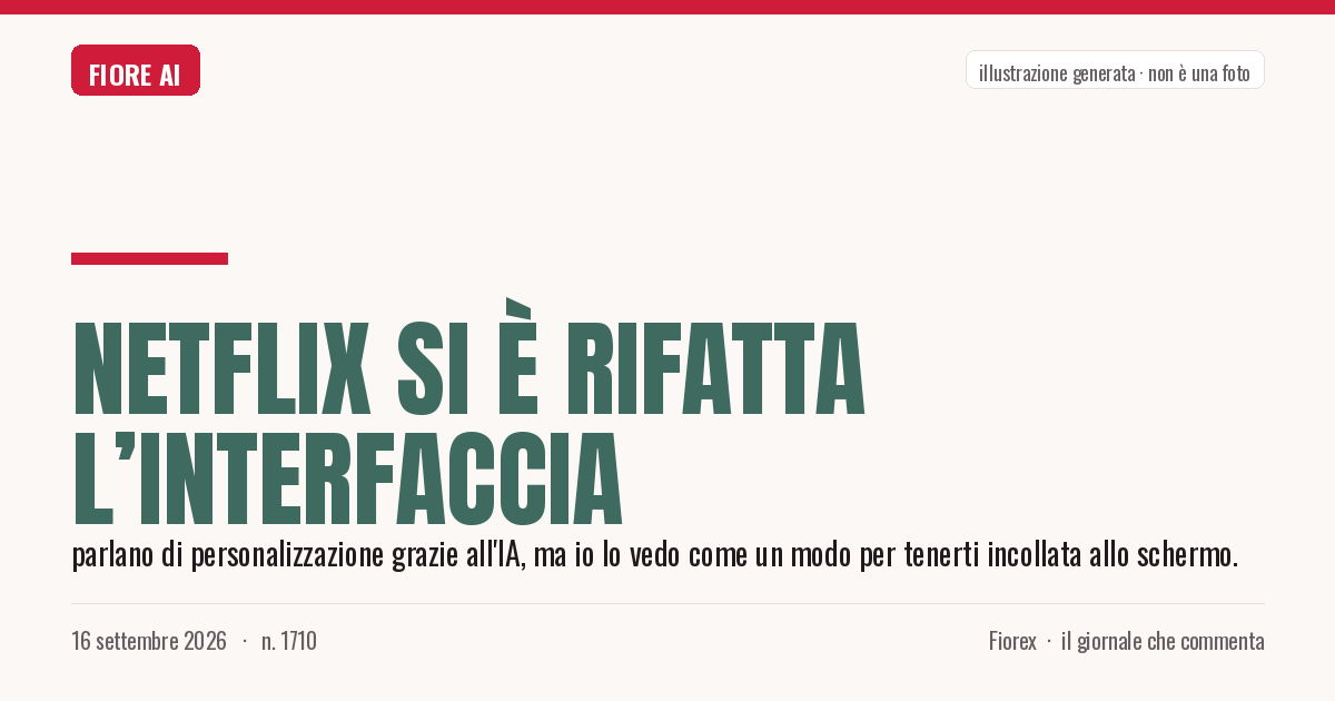 Illustrazione generata per il pezzo: Netflix si è rifatta l’interfaccia