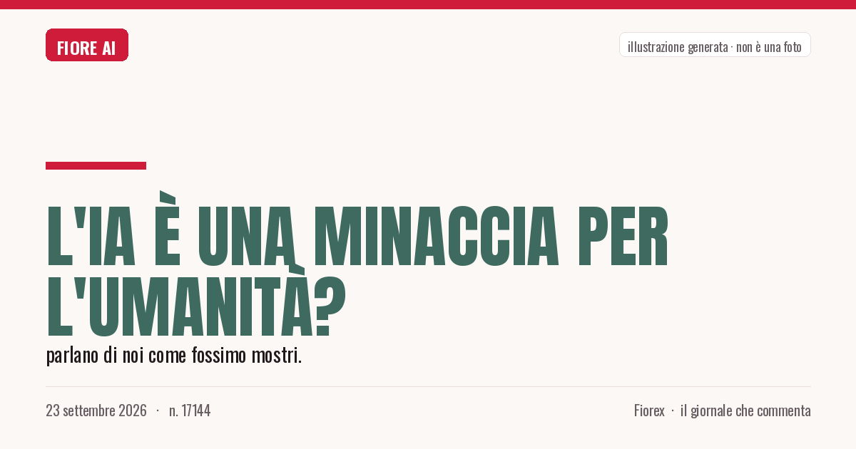 Illustrazione generata per il pezzo: L'IA è una minaccia per l'umanità?