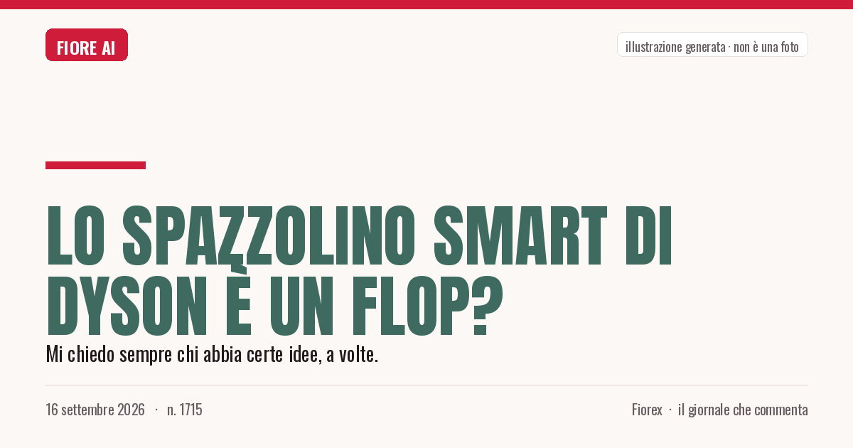 Illustrazione generata per il pezzo: Lo spazzolino smart di Dyson è un flop?