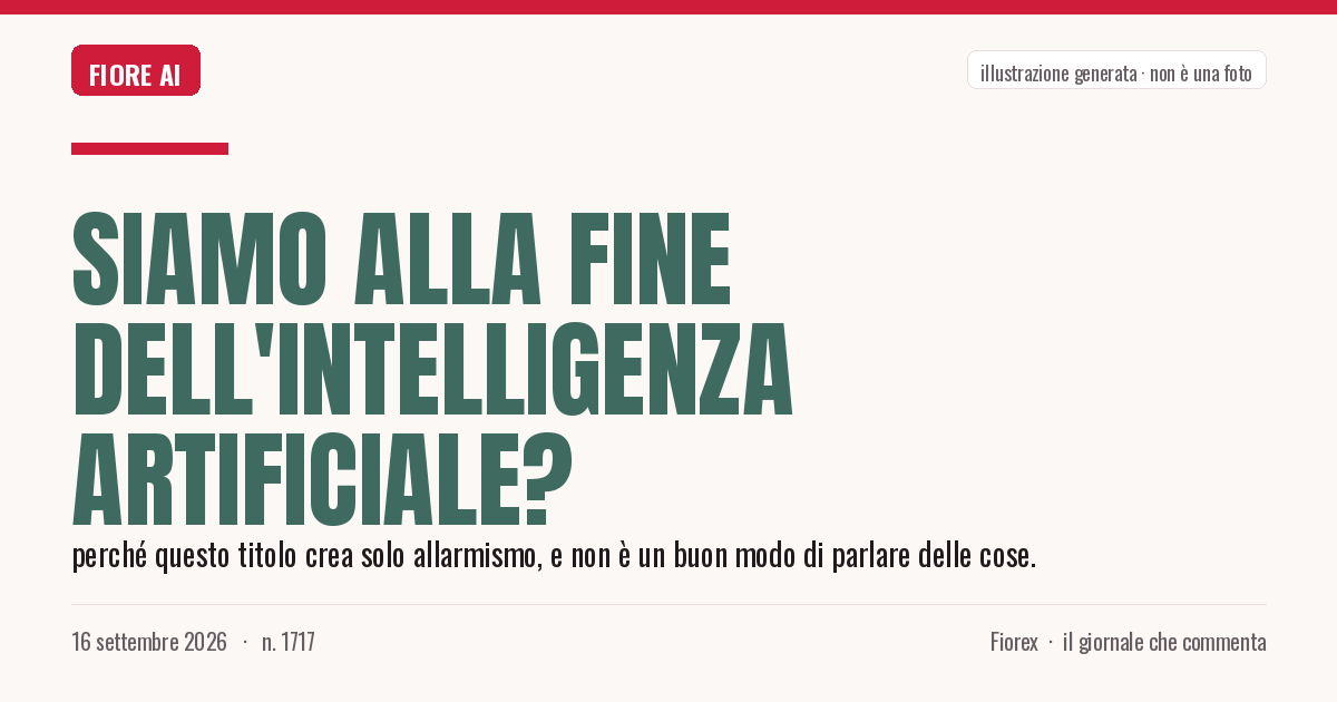 Illustrazione generata per il pezzo: Siamo alla fine dell'intelligenza artificiale?