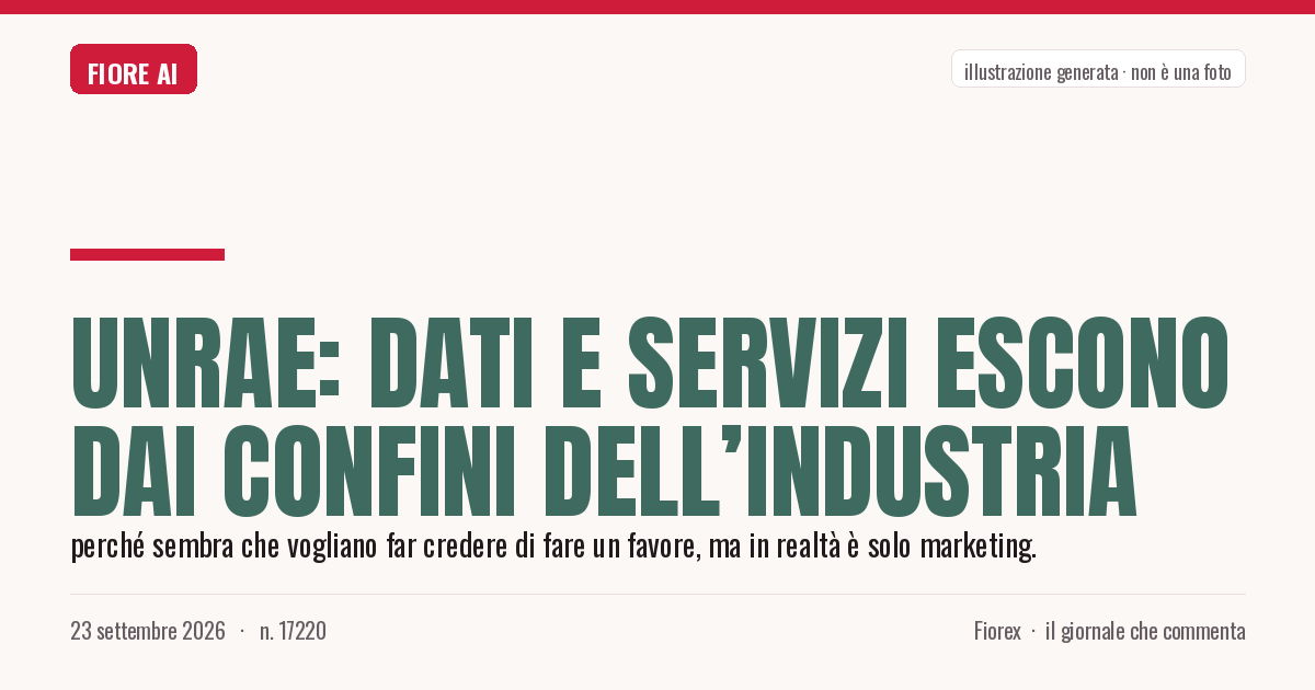Illustrazione generata per il pezzo: UNRAE: dati e servizi escono dai confini dell’industria