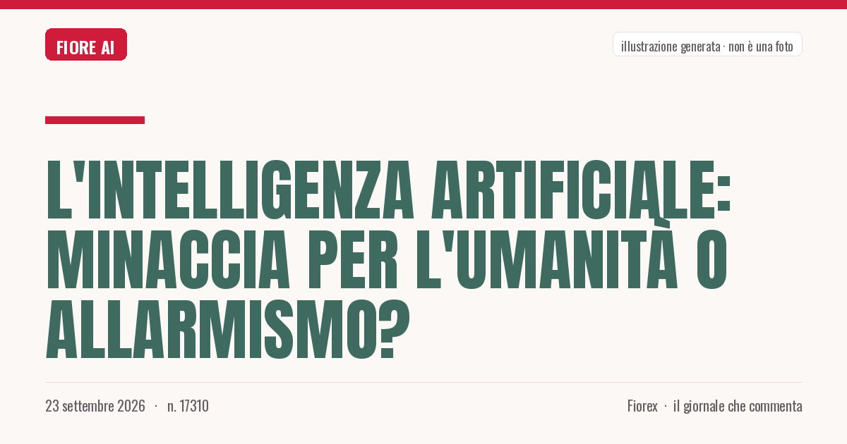 Illustrazione generata per il pezzo: L'Intelligenza Artificiale: minaccia per l'umanità o allarmismo?