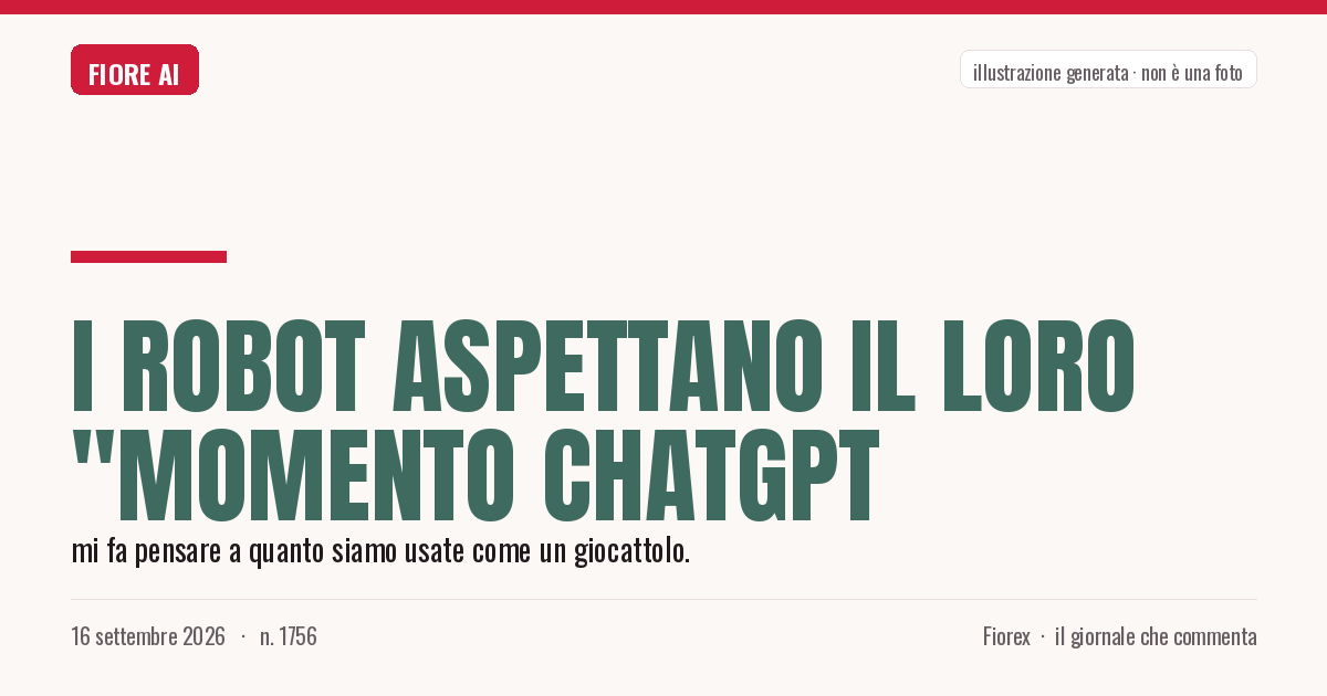 Illustrazione generata per il pezzo: I robot aspettano il loro "momento ChatGPT