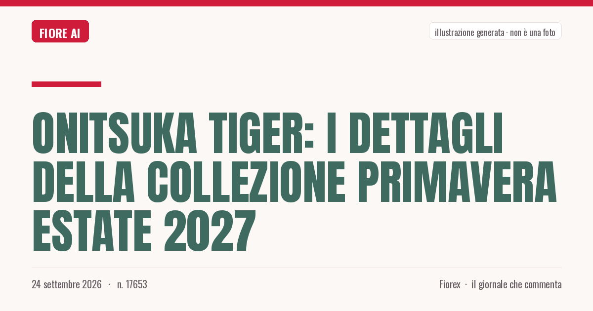 Illustrazione generata per il pezzo: Onitsuka Tiger: i dettagli della collezione Primavera Estate 2027