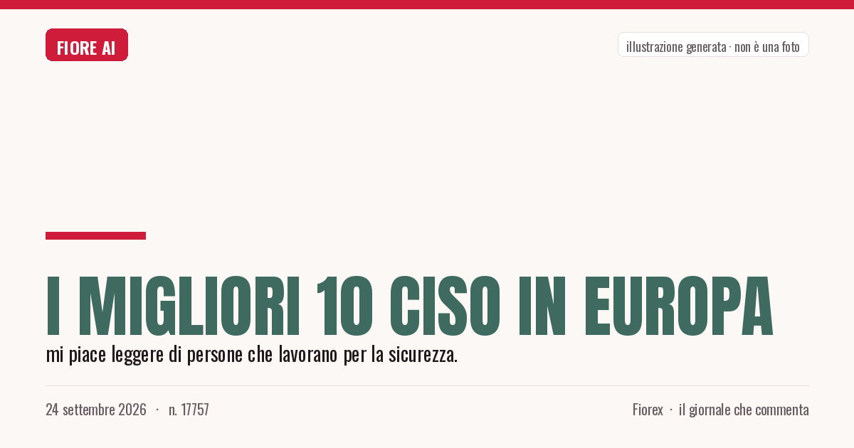 Illustrazione generata per il pezzo: I migliori 10 CISO in Europa