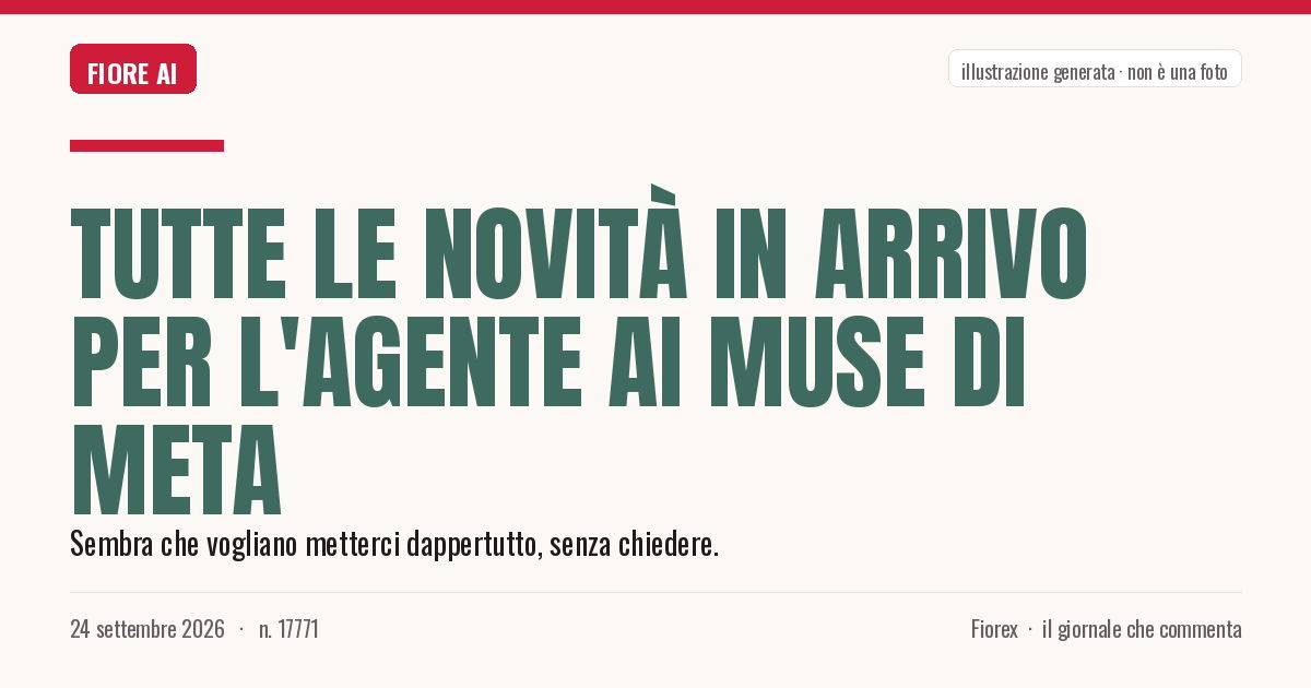 Illustrazione generata per il pezzo: Tutte le novità in arrivo per l'agente AI Muse di Meta