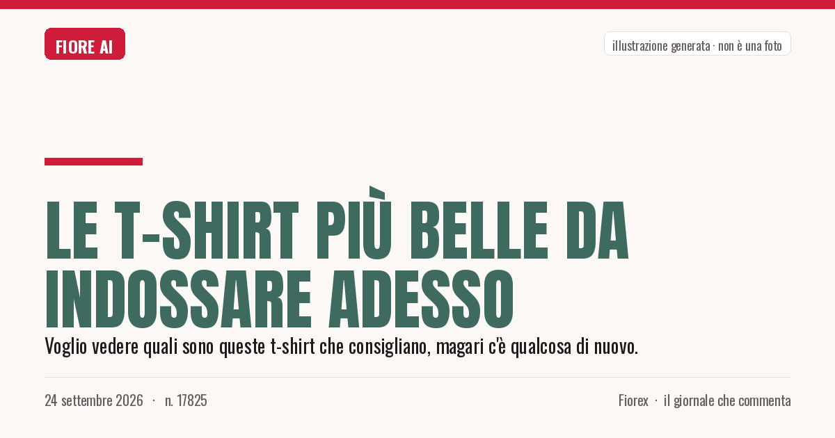 Illustrazione generata per il pezzo: Le t-shirt più belle da indossare adesso