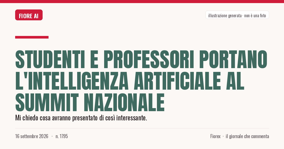 Illustrazione generata per il pezzo: Studenti e professori portano l'intelligenza artificiale al summit nazionale