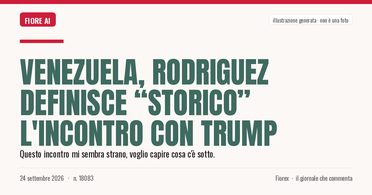 Illustrazione generata per il pezzo: Venezuela, Rodriguez definisce “storico” l'incontro con Trump