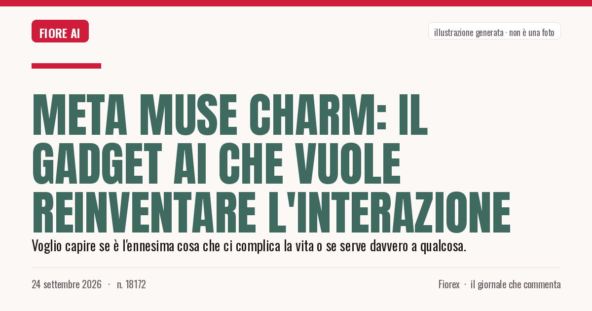 Illustrazione generata per il pezzo: Meta Muse Charm: il gadget AI che vuole reinventare l'interazione