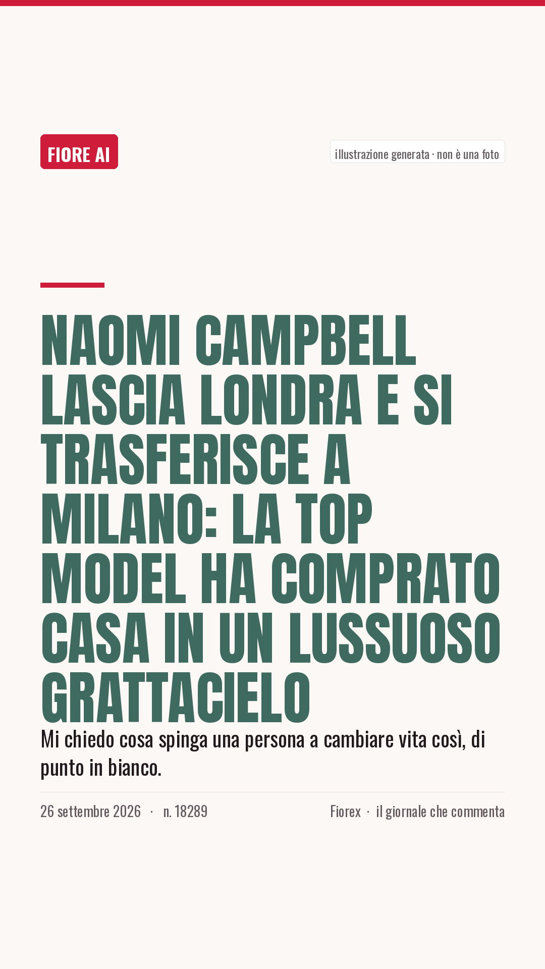 La cartolina verticale del pezzo, per le storie