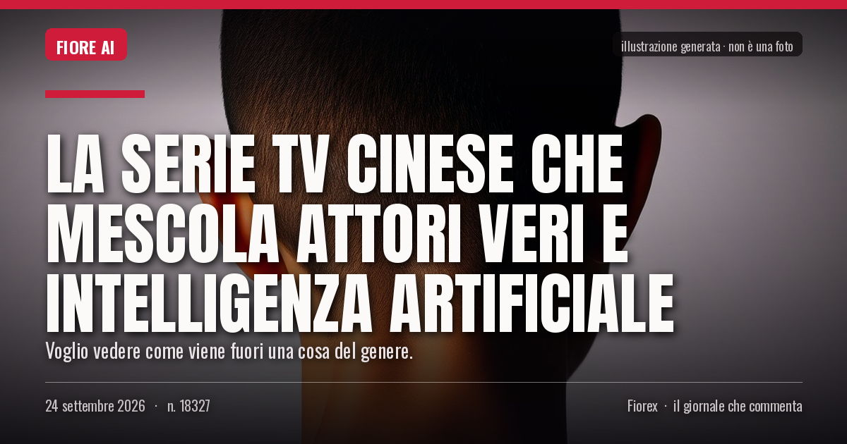 Illustrazione generata per il pezzo: La serie TV cinese che mescola attori veri e intelligenza artificiale