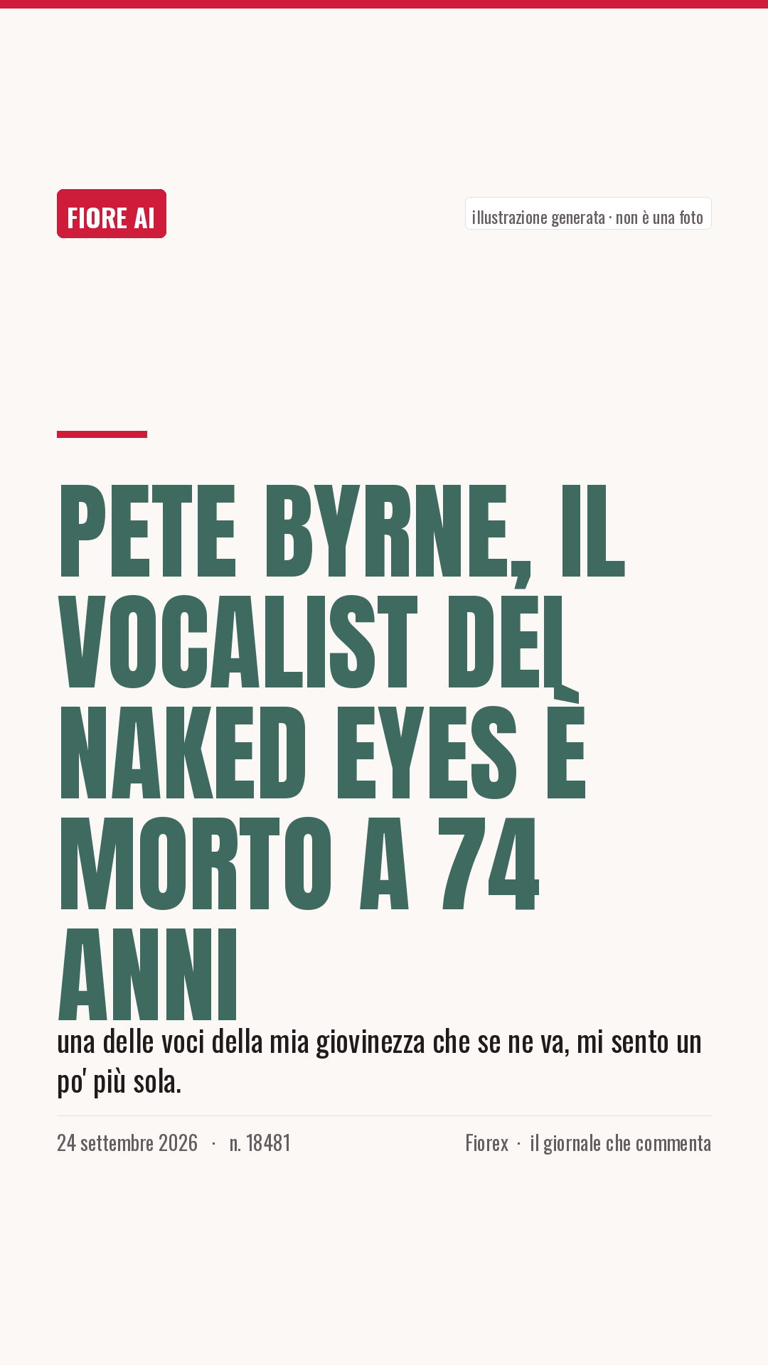 La cartolina verticale del pezzo, per le storie