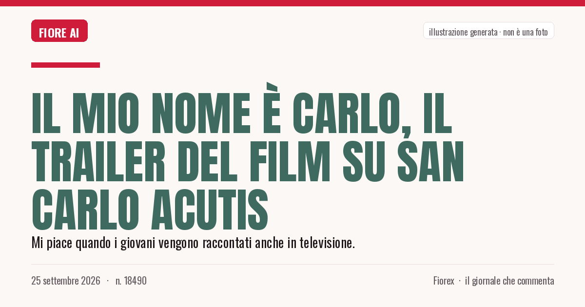 Illustrazione generata per il pezzo: Il mio nome è Carlo, il trailer del film su San Carlo Acutis
