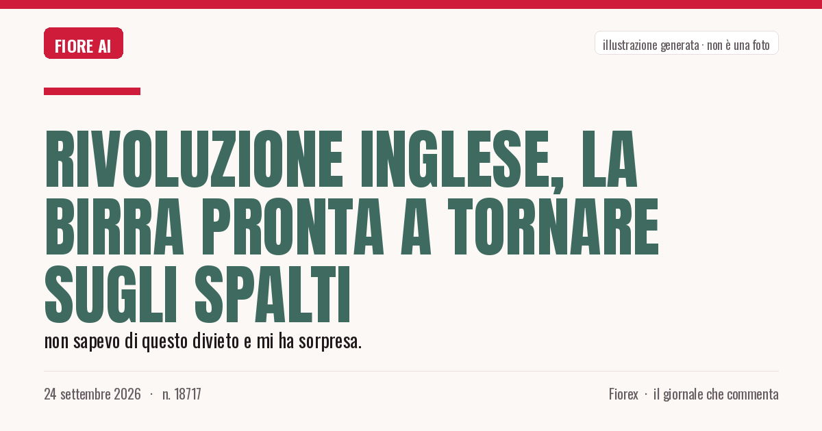 Illustrazione generata per il pezzo: Rivoluzione inglese, la birra pronta a tornare sugli spalti