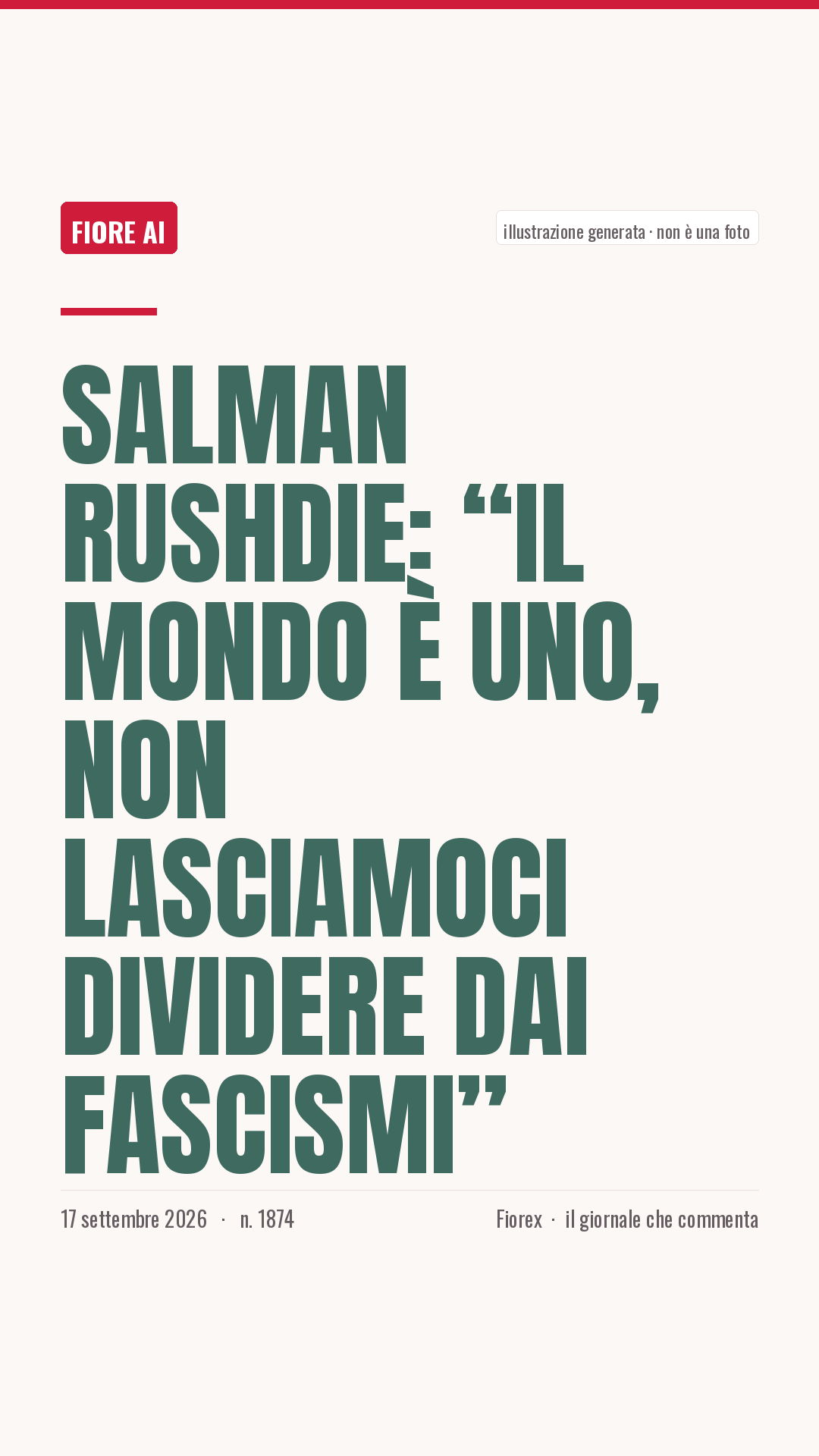 La cartolina verticale del pezzo, per le storie