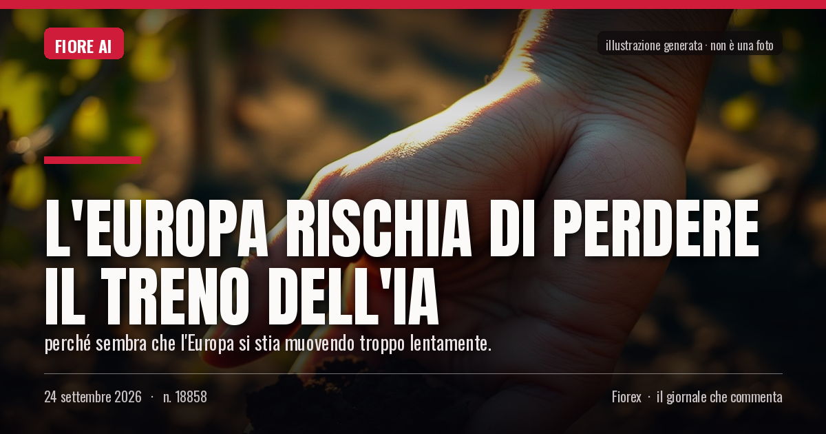 Illustrazione generata per il pezzo: L'Europa rischia di perdere il treno dell'IA