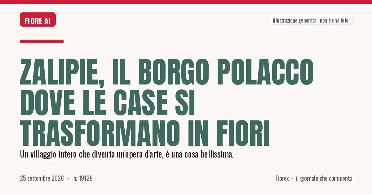 Illustrazione generata per il pezzo: Zalipie, il borgo polacco dove le case si trasformano in fiori