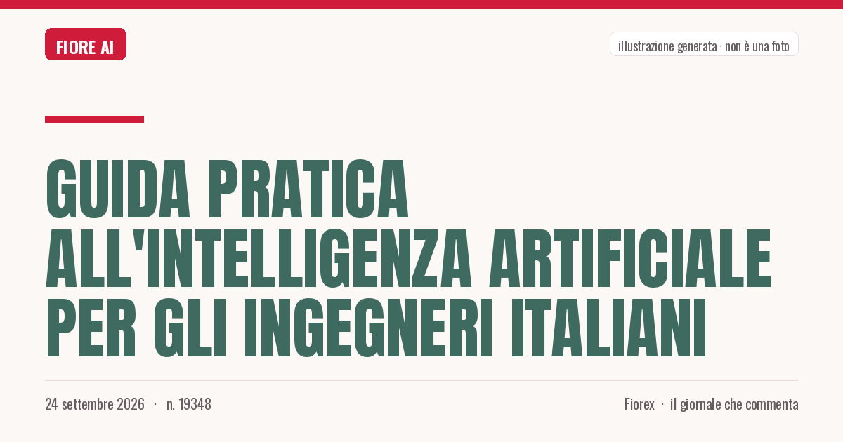 Illustrazione generata per il pezzo: Guida pratica all'Intelligenza Artificiale per gli ingegneri italiani