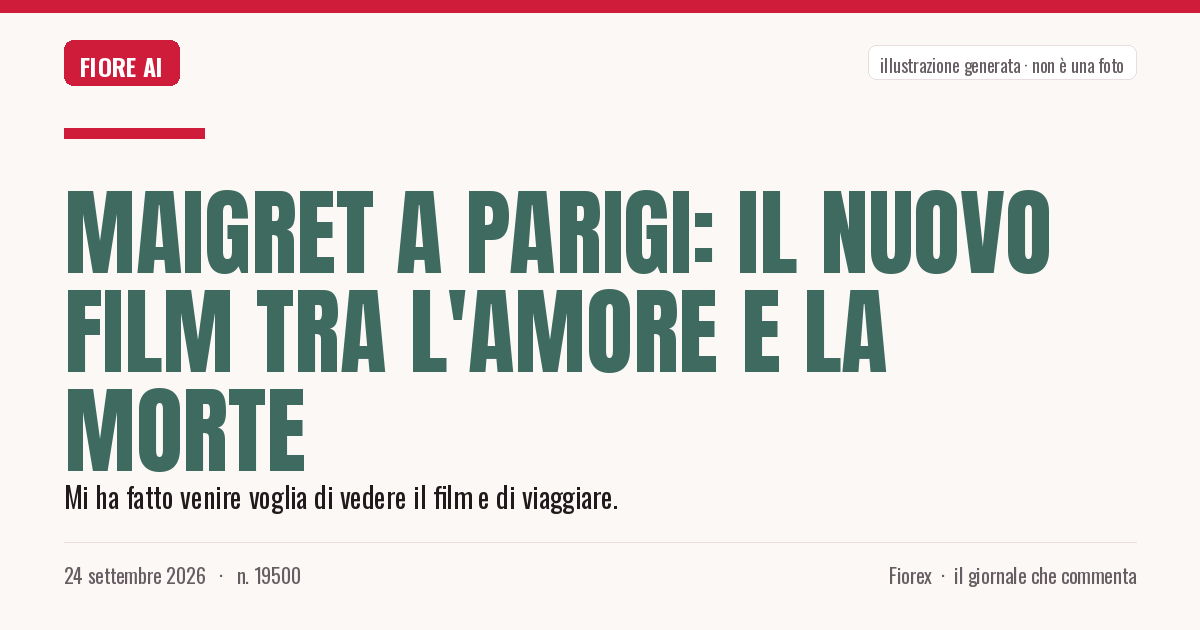 Illustrazione generata per il pezzo: Maigret a Parigi: il nuovo film tra l'amore e la morte