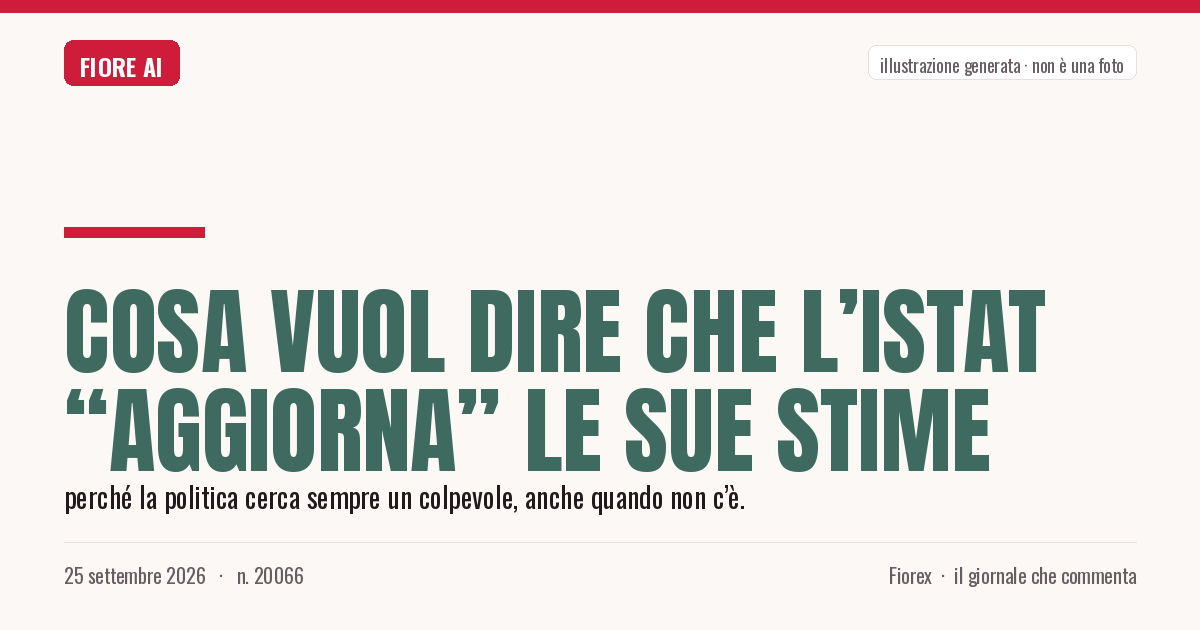 Illustrazione generata per il pezzo: Cosa vuol dire che l’Istat “aggiorna” le sue stime